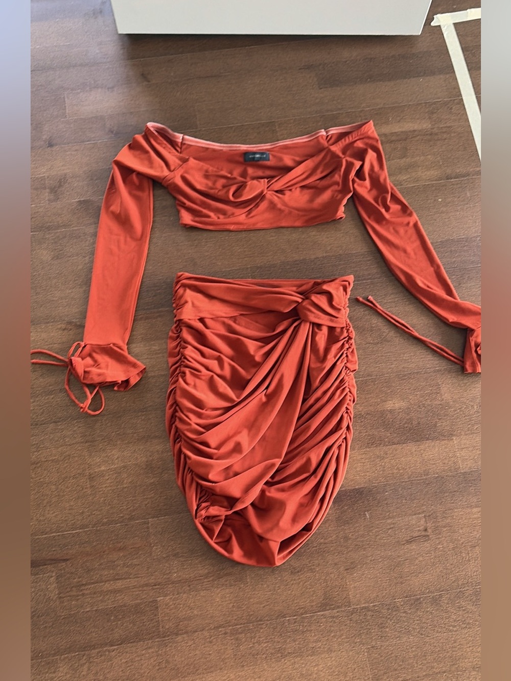 MAJORELLE Rust Orange Two piece set - Picture 2 of 2